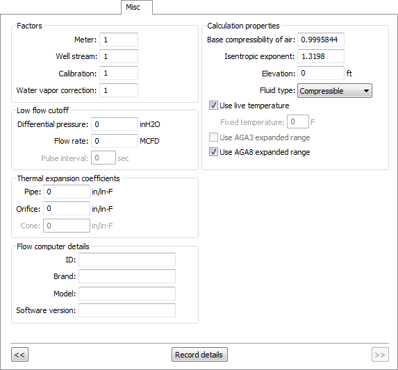 Miscellaneous Property Page